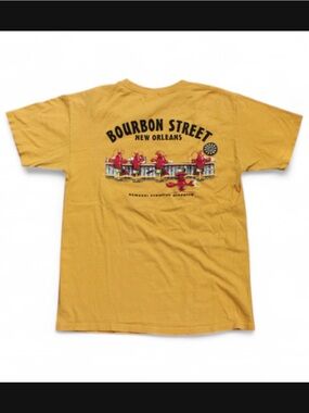 The Duck CO. 100% Cotton size M lobster Bourbon Street Yellow Graphic Tee